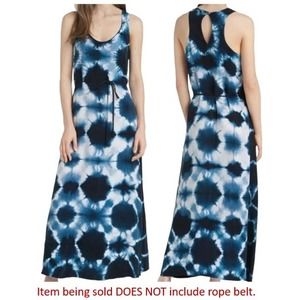 C & C CALIFORNIA Indigo Blue Tie Dye Maxi‎ Tank Dress 83S23Q02 Women's Small